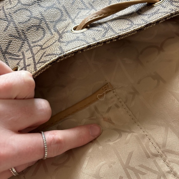 Calvin Klein Tan Monogram Backpack main image 5